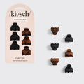 Recycled Plastic X-Small Claw Clips 6pc - Black & Tort