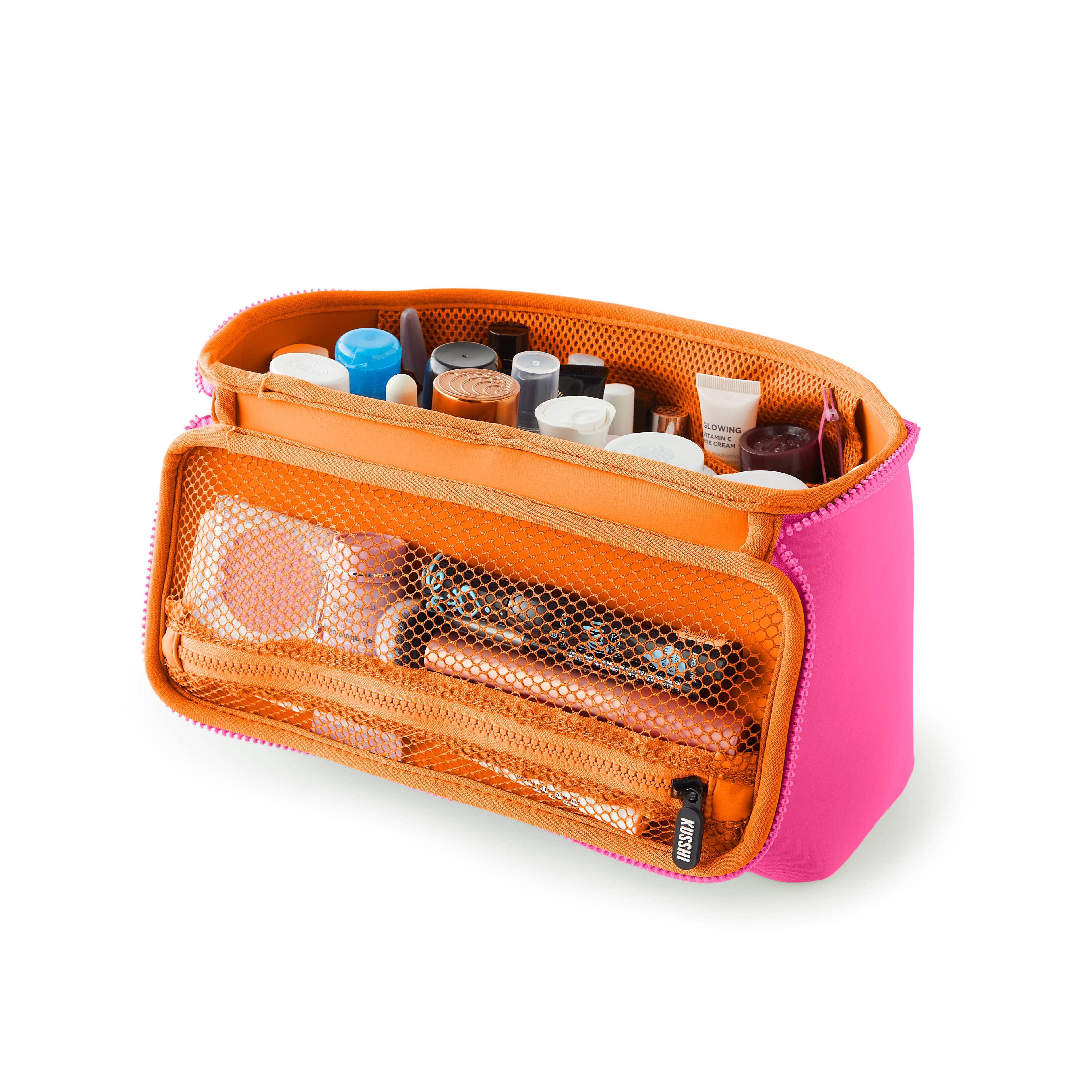 Neoprene Large Train Case - Machine Washable Makeup Bag