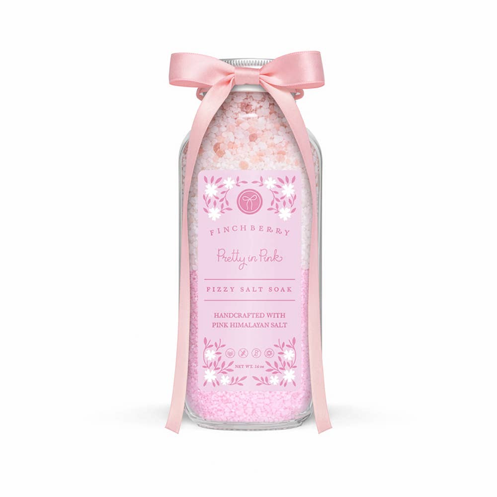 Pretty in Pink Fizzy Salt Softening Bath Soak