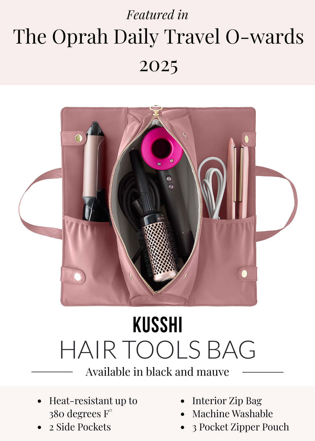 Hair Tools Bag - Heat Safe and Machine Washable