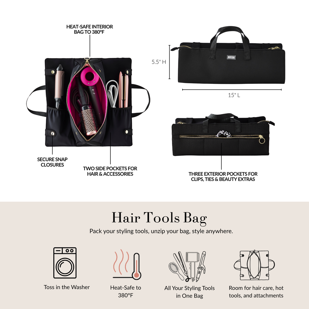 Hair Tools Bag - Heat Safe and Machine Washable