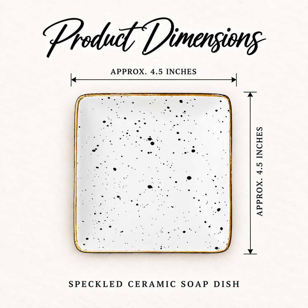 Speckled Ceramic Soap Dish Home Bathroom Decor