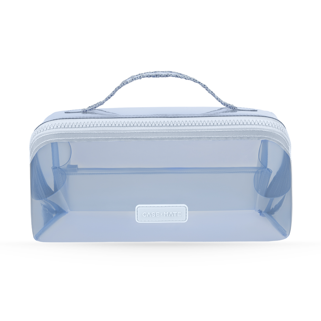 Jelly Cosmetic Bag – Carolina Blue Lay-Flat Makeup Bag