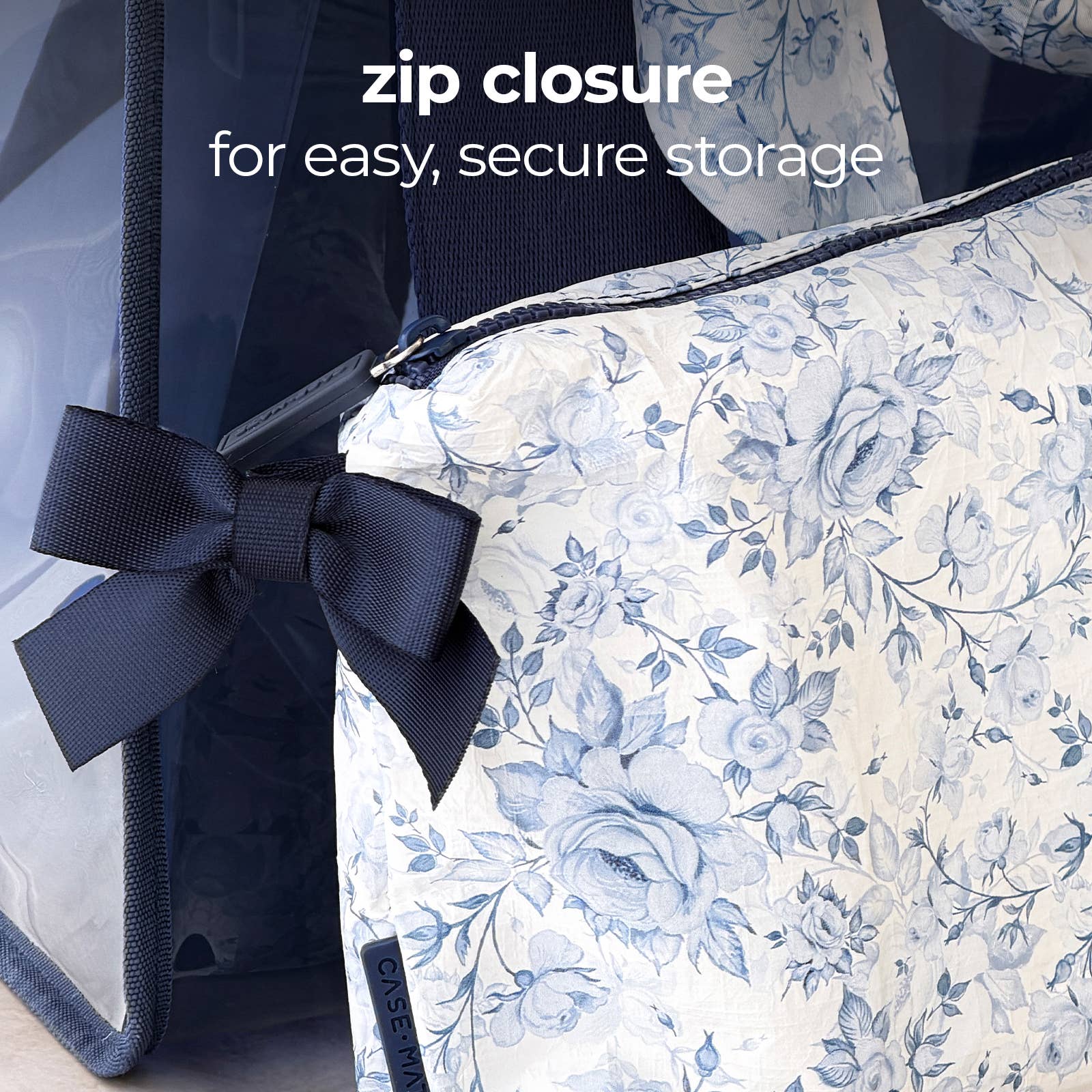 Case-Mate Something Navy Bow Crinkle Makeup Bag (*Arriving Soon)