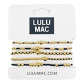 Lulu Mac Black & Gold Stretch Bracelet Set