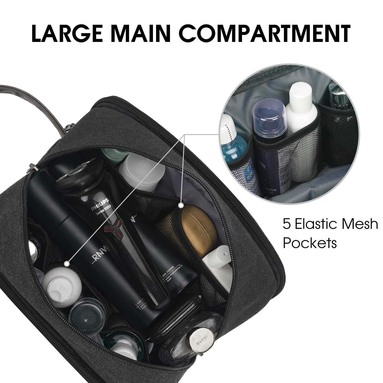 Canvas Travel Toiletry Shaving Bag