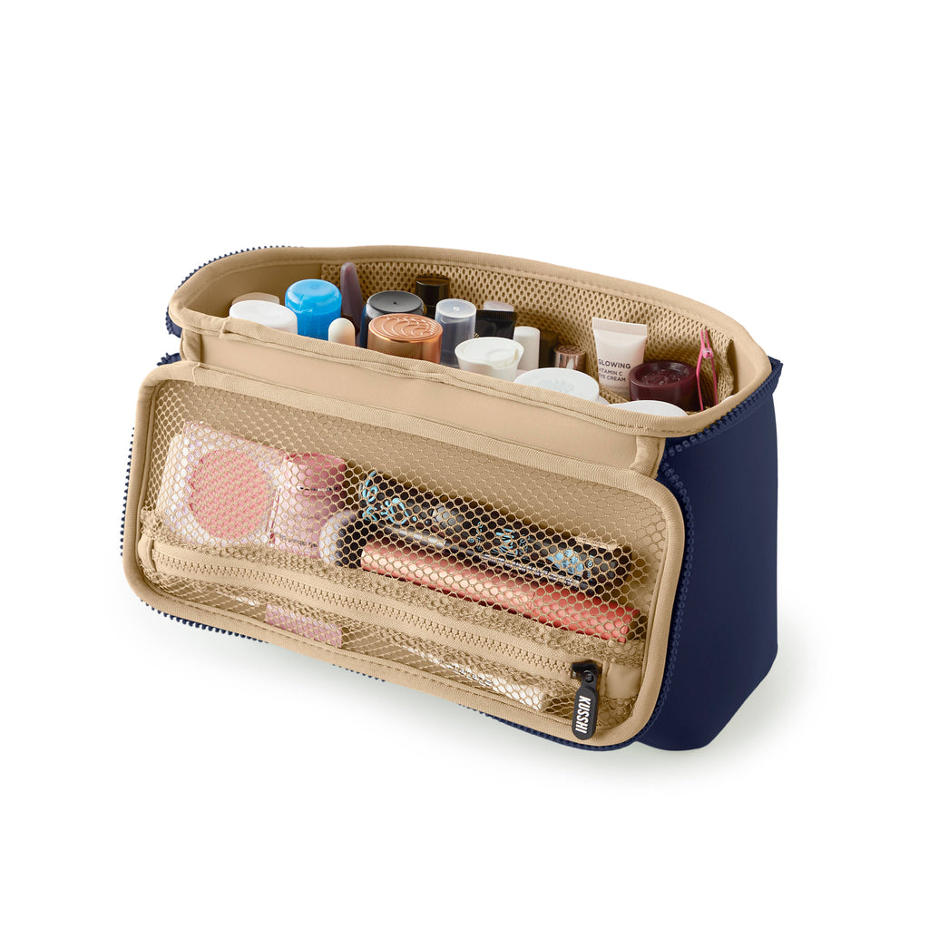 Neoprene Large Train Case - Machine Washable Makeup Bag