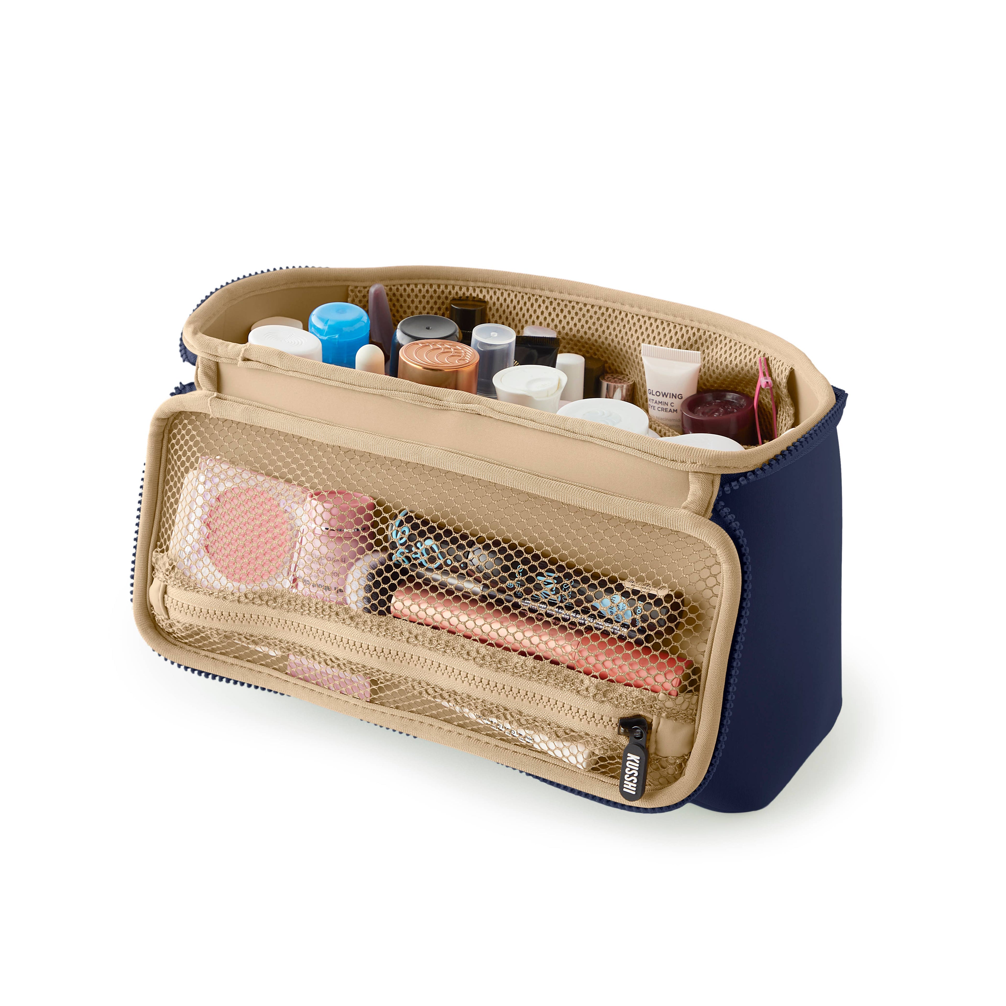 Neoprene Large Train Case - Machine Washable Makeup Bag