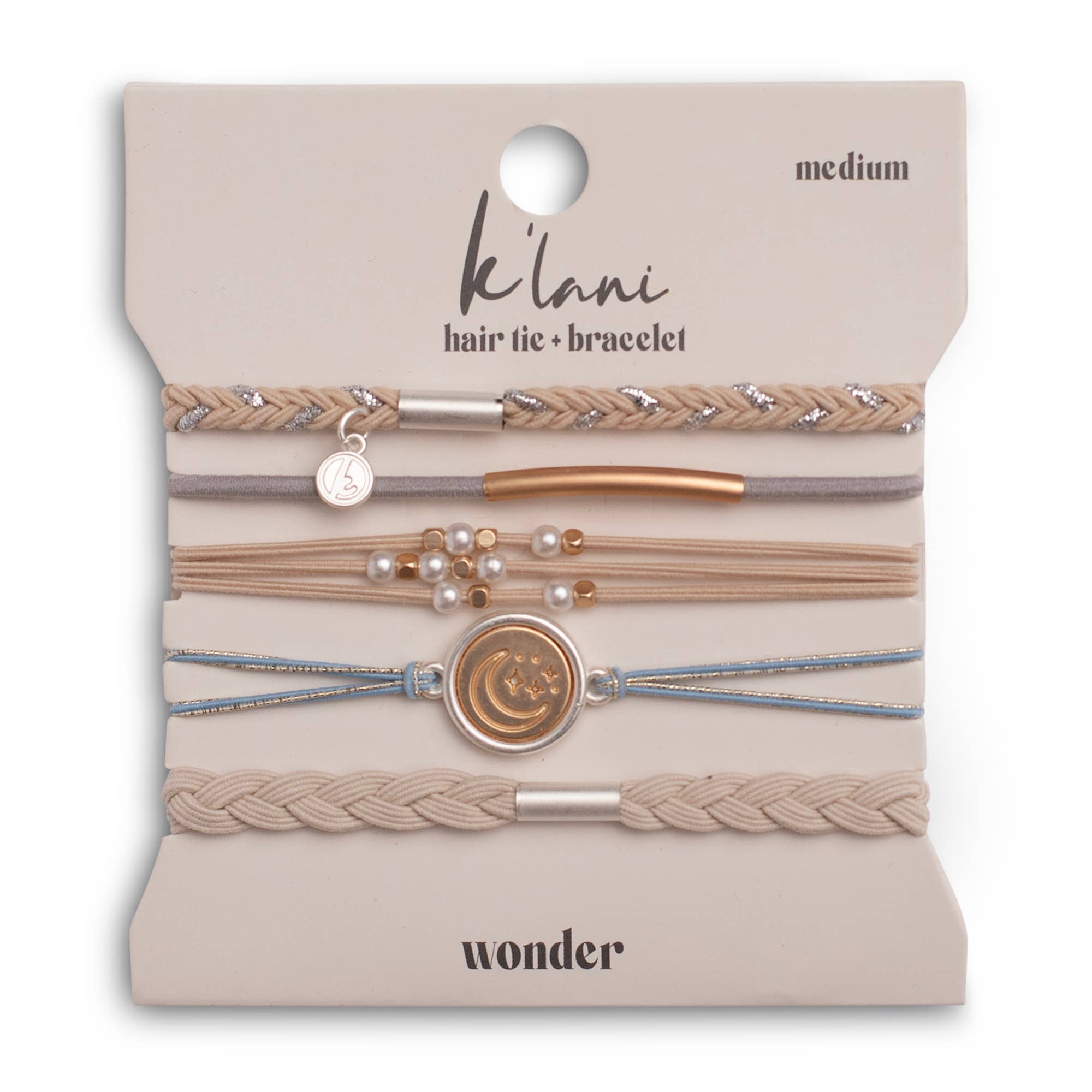 "Wonder" Moon & Stars Hair Tie Bracelets