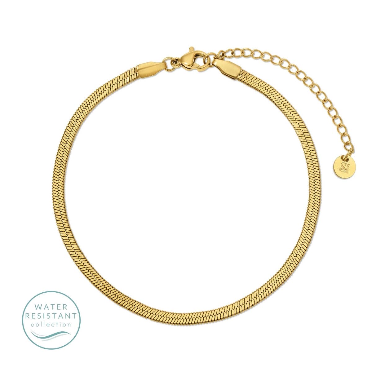Snake Chain Anklet, Water Resistant