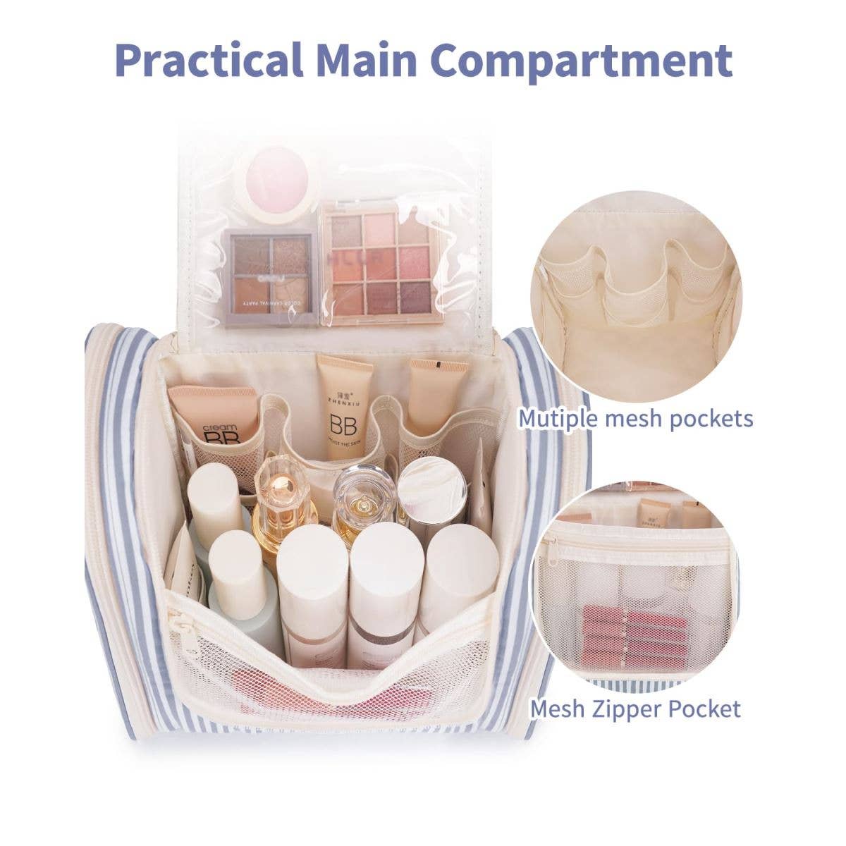 Narwey Checked Hanging Travel Toiletry Bag