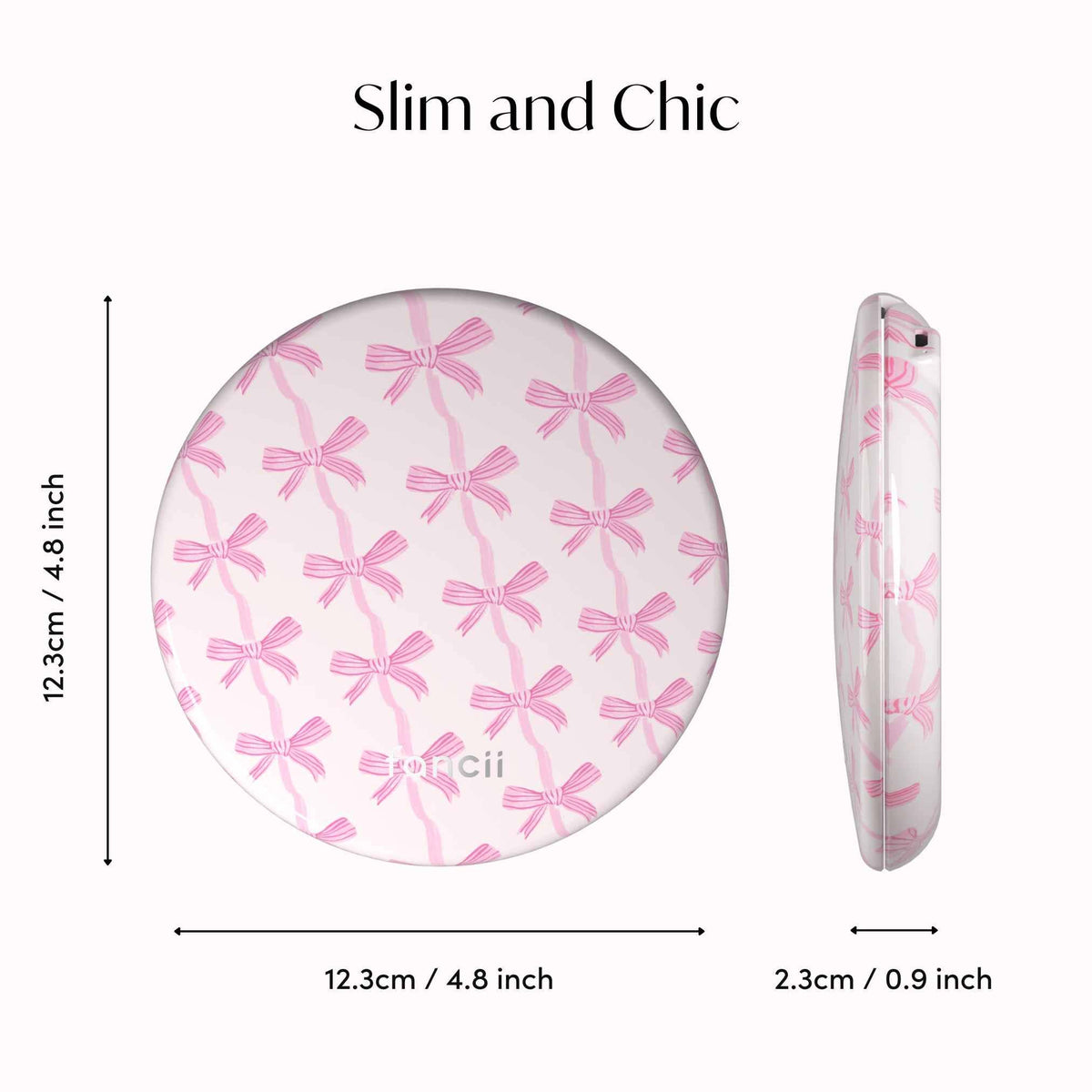 Fancii Compact Mirror with LED Lights - Black