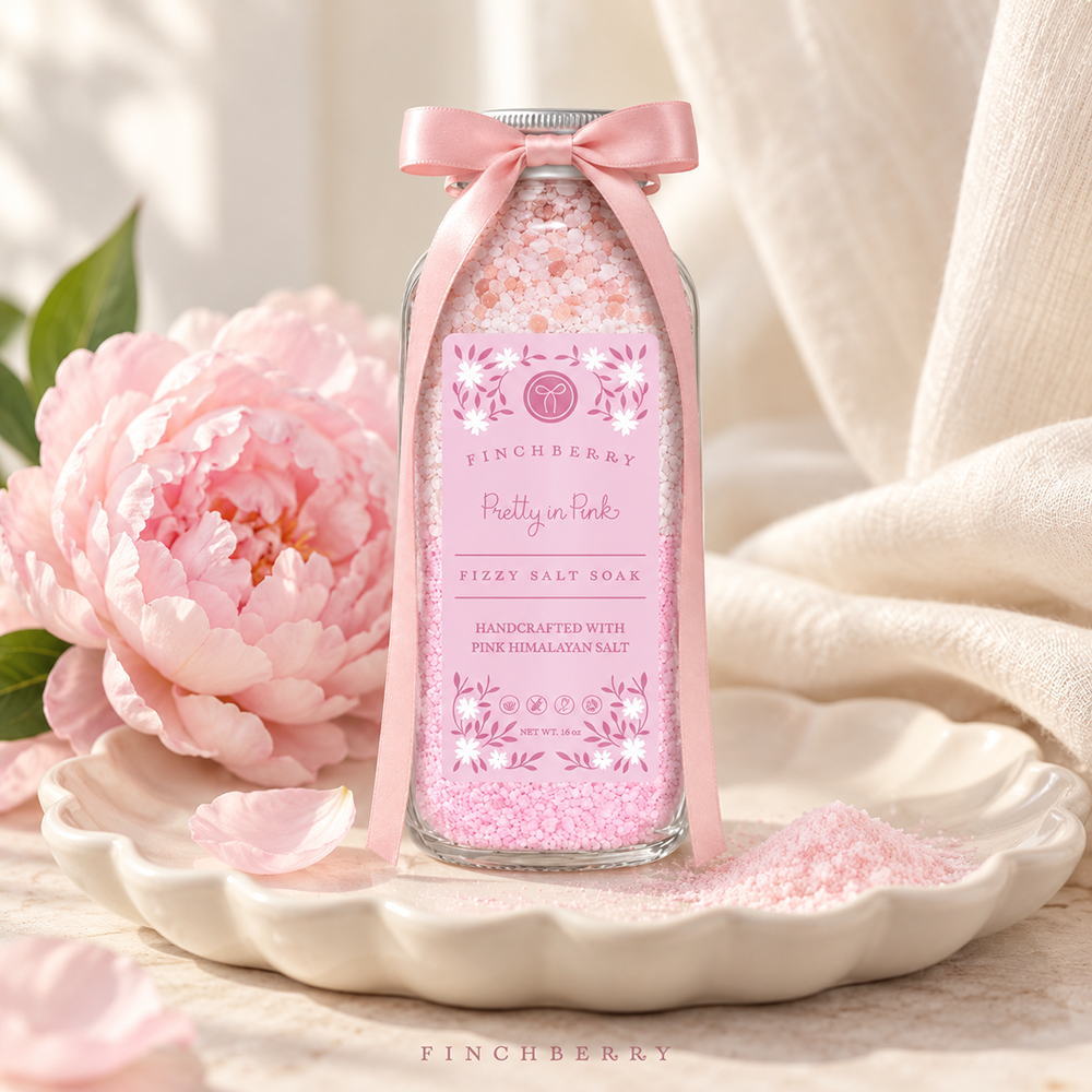 Pretty in Pink Fizzy Salt Softening Bath Soak