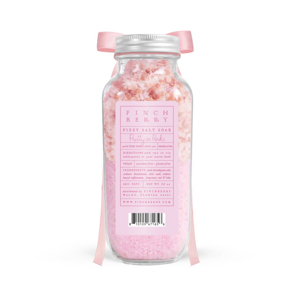 Pretty in Pink Fizzy Salt Softening Bath Soak