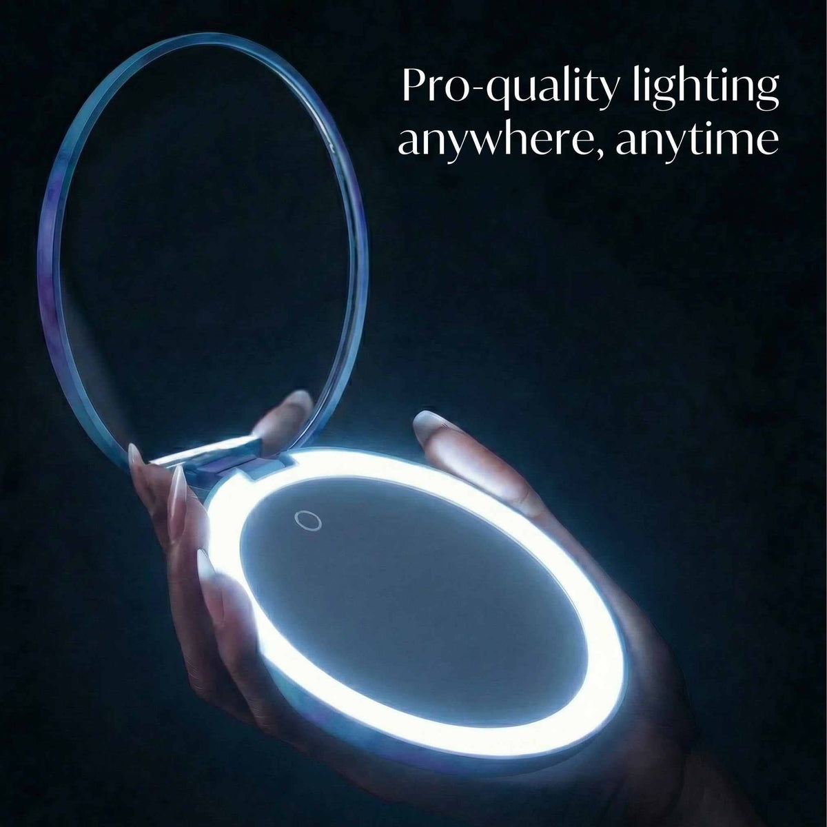 Fancii Compact Mirror with LED Lights - Black