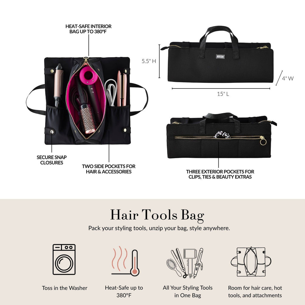 Hair Tools Bag - Heat Safe and Machine Washable