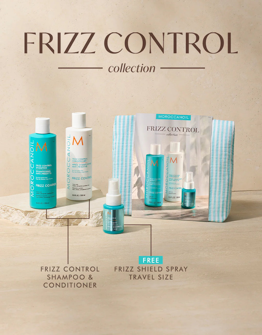 Moroccan Oil Frizz Control Bag Set