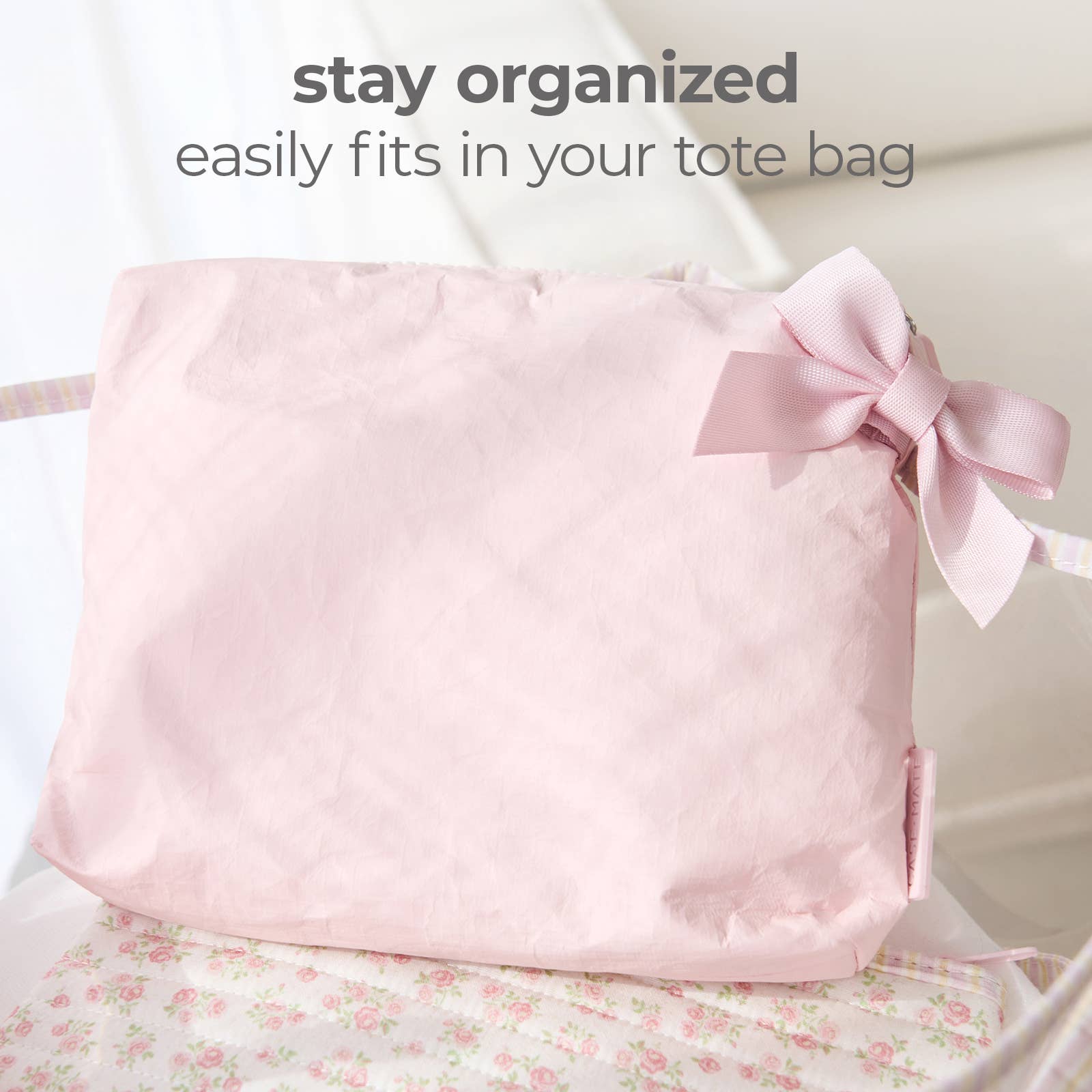 Case-Mate Ballet Pink Bow Crinkle Makeup Bag (*Arriving Soon)