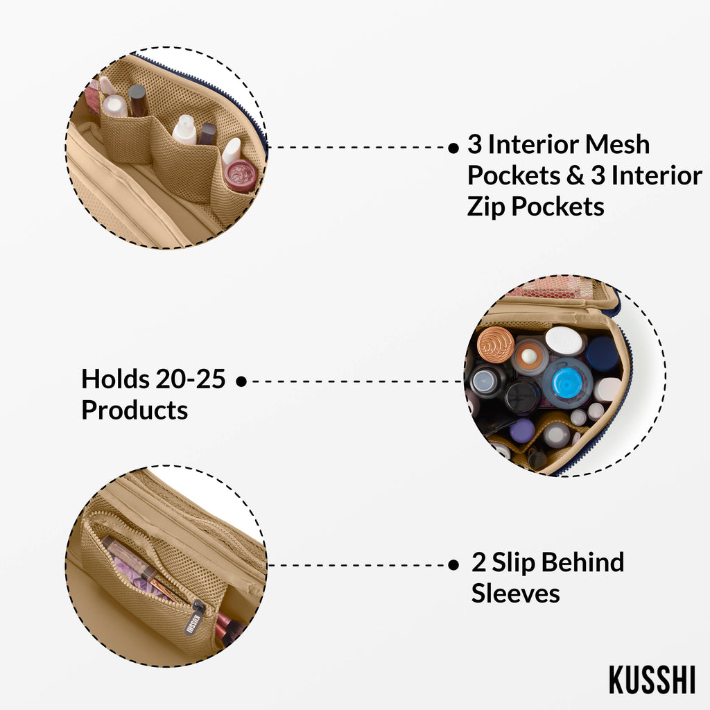 Neoprene Large Train Case - Machine Washable Makeup Bag