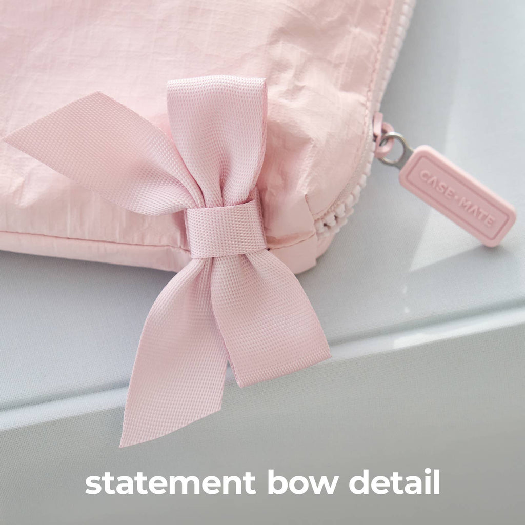 Case-Mate Ballet Pink Bow Crinkle Makeup Bag (*Arriving Soon)