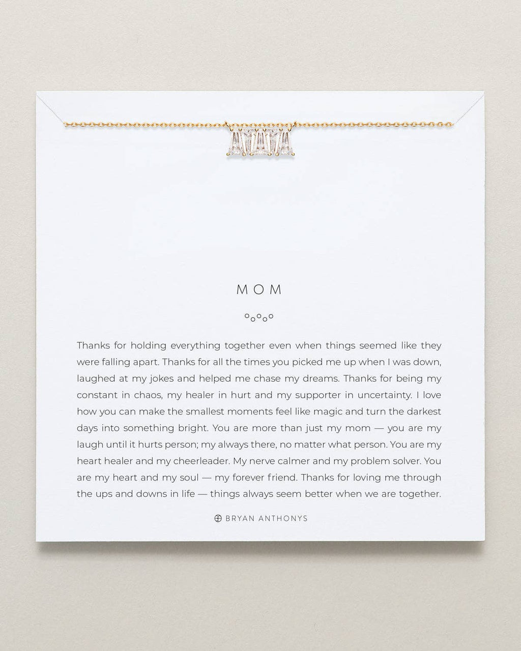 Mom Baguette Dainty Necklace