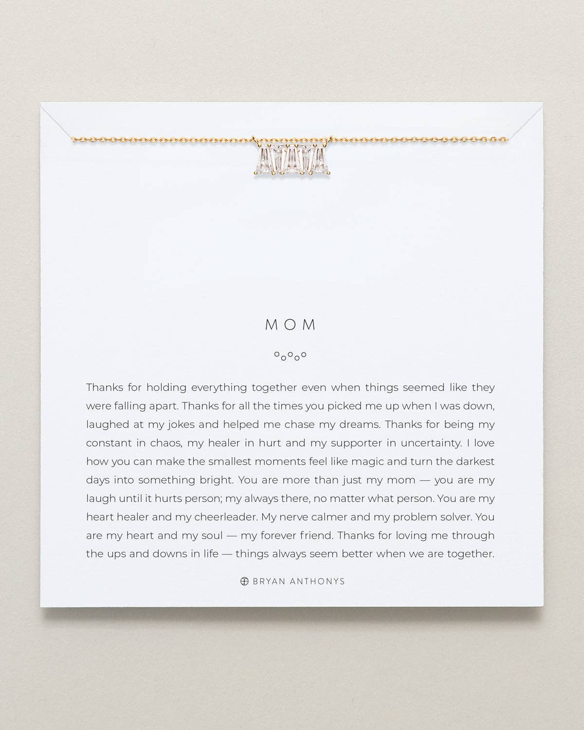 Mom Baguette Dainty Necklace