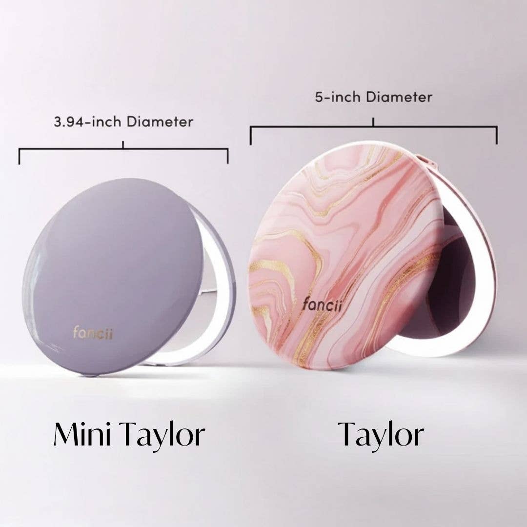 Fancii Compact Mirror with LED Lights - Black