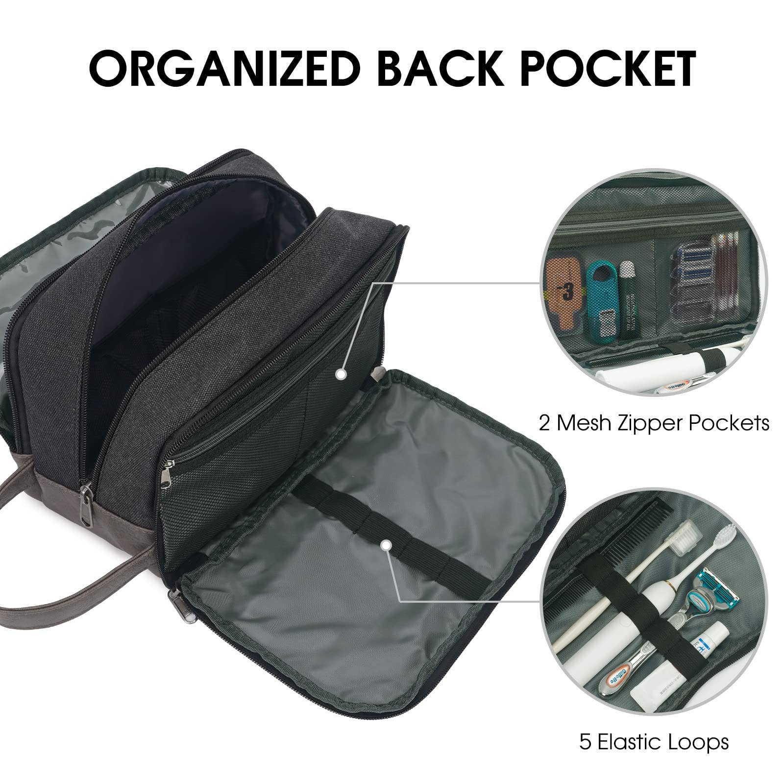 Canvas Travel Toiletry Shaving Bag