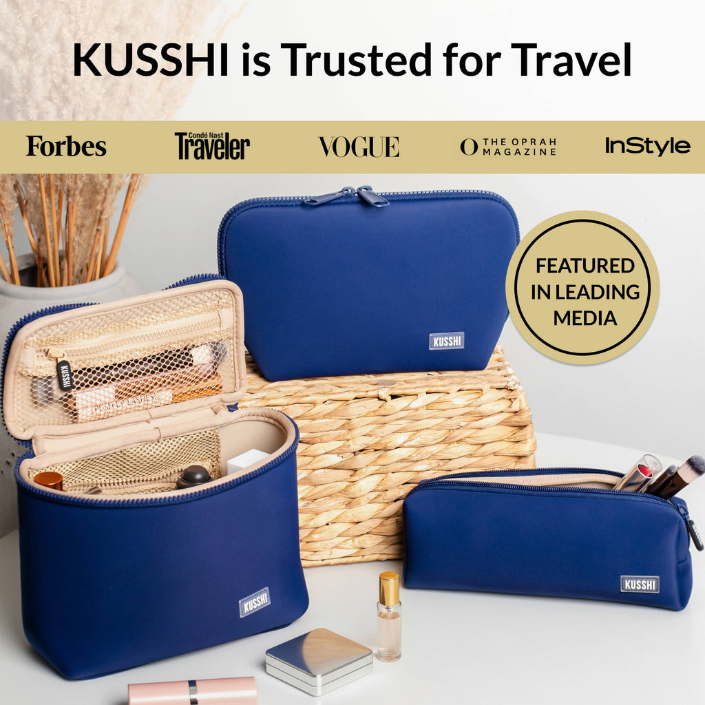 Neoprene Large Train Case - Machine Washable Makeup Bag