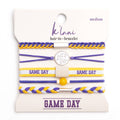 "Game Day" Purple/Yellow Hair Tie Bracelets