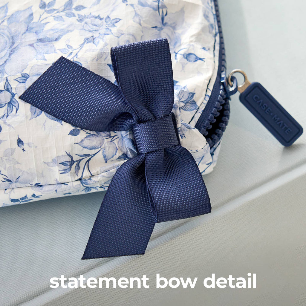 Case-Mate Something Navy Bow Crinkle Makeup Bag (*Arriving Soon)