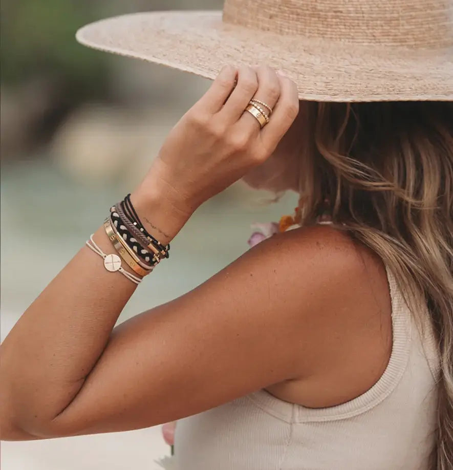 "Focus" Gold Arrow Charm Hair Tie Bracelets
