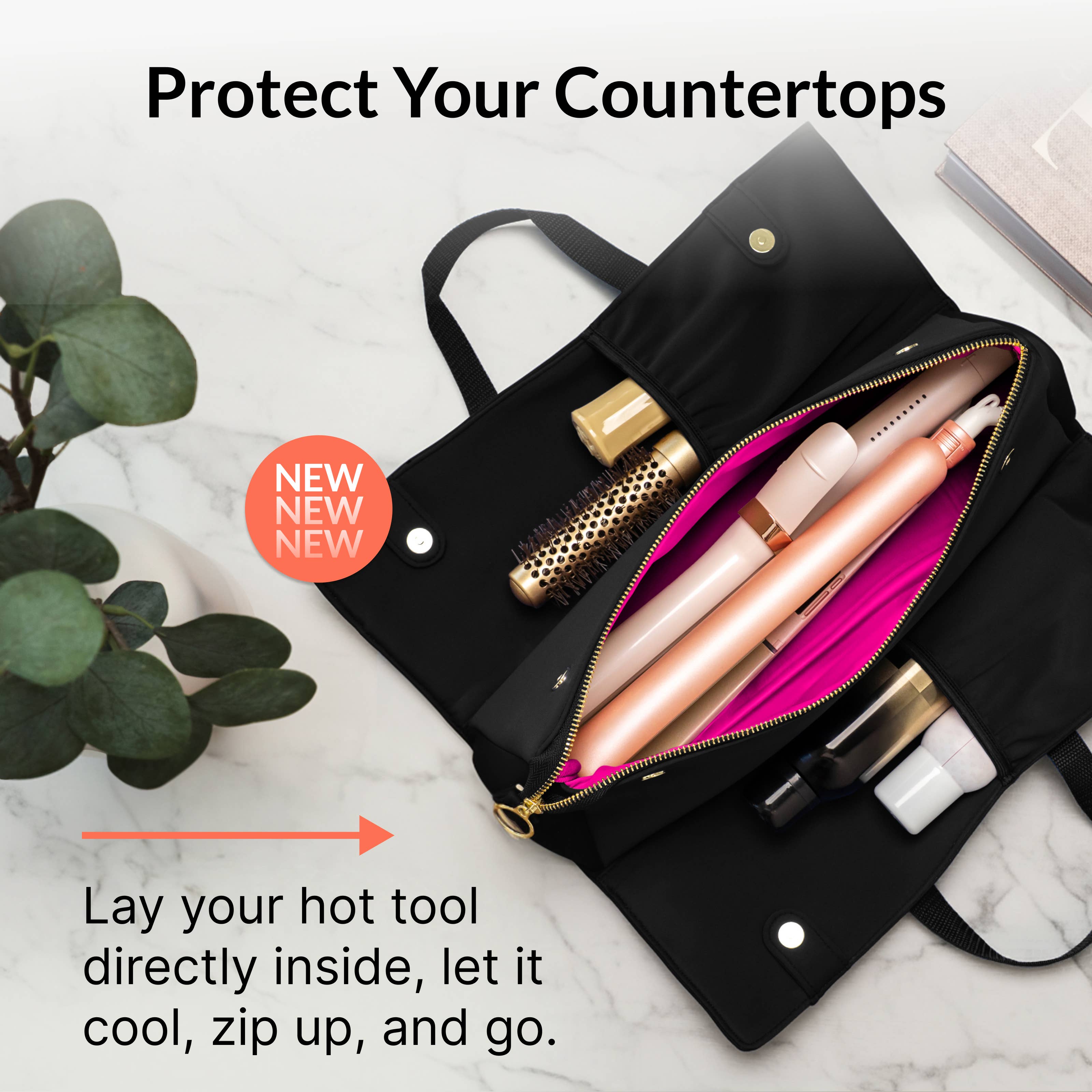 Hair Tools Bag - Heat Safe and Machine Washable